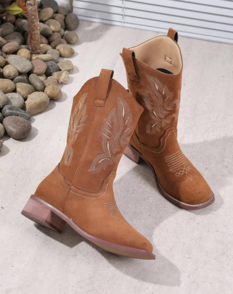 Women’s Western Cowboy Boots – Embroidered Stitch Detail | Country Rodeo