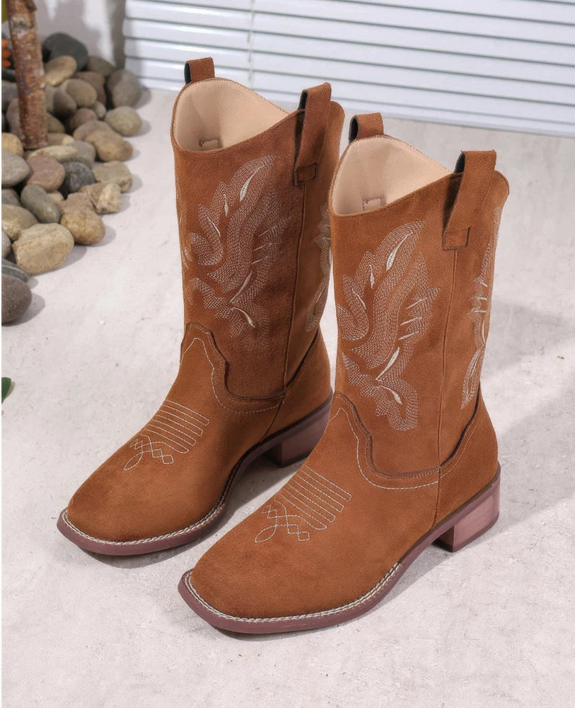 Women’s Western Cowboy Boots – Embroidered Stitch Detail | Country Rodeo