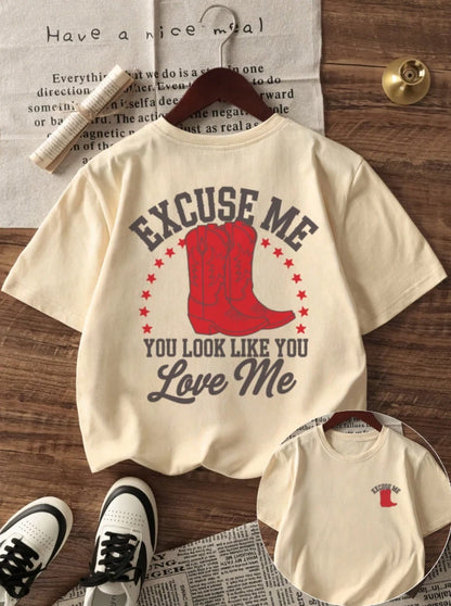 Excuse Me Cowboy Boots Graphic Tee — Western Country Music T-Shirt