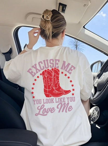 Excuse Me Cowboy Boots Graphic Tee — Western Country Music T-Shirt