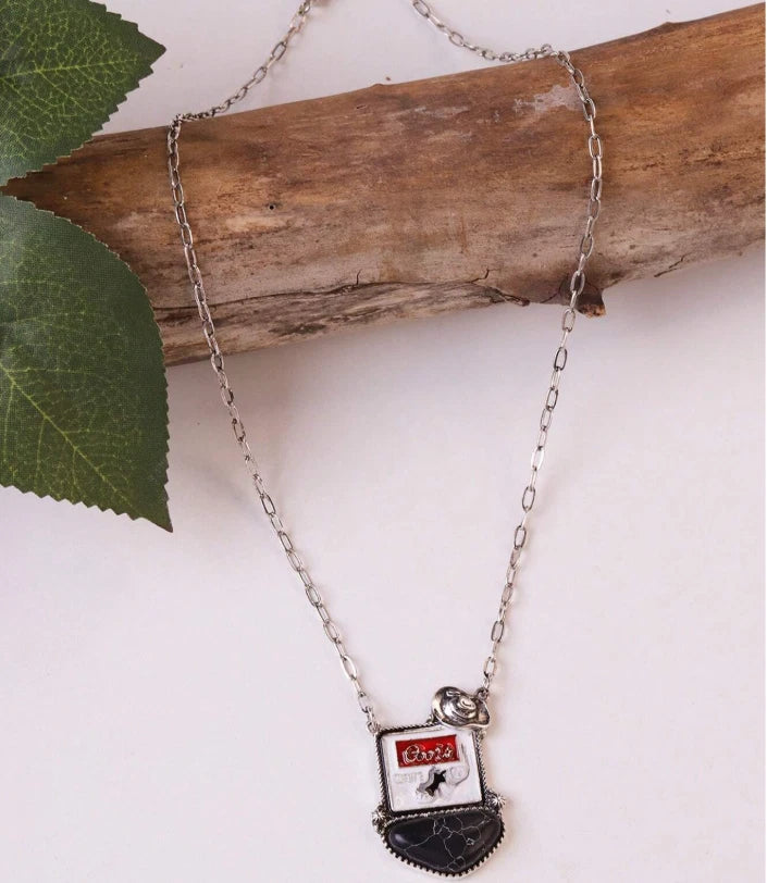 Western Turquoise Beer Logo Necklace — Coors Banquet, Coors Beer, Miller Red