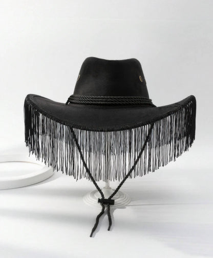 Fringe Cowboy Hat Rodeo Western Y2K Cowgirl Hat – Festival, Bachelorette