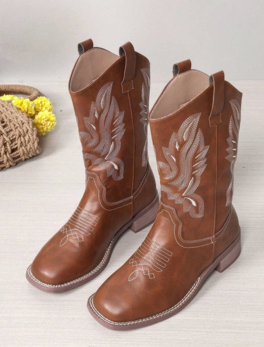 Women’s Western Cowboy Boots – Embroidered Stitch Detail | Country Rodeo