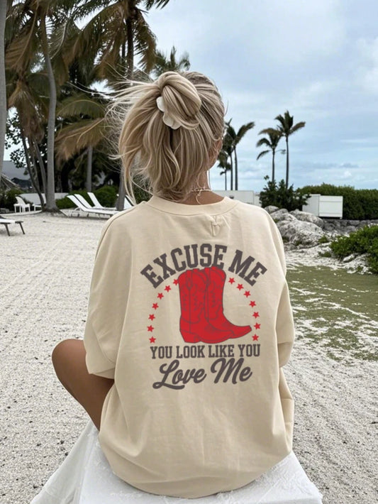 Excuse Me Cowboy Boots Graphic Tee — Western Country Music T-Shirt