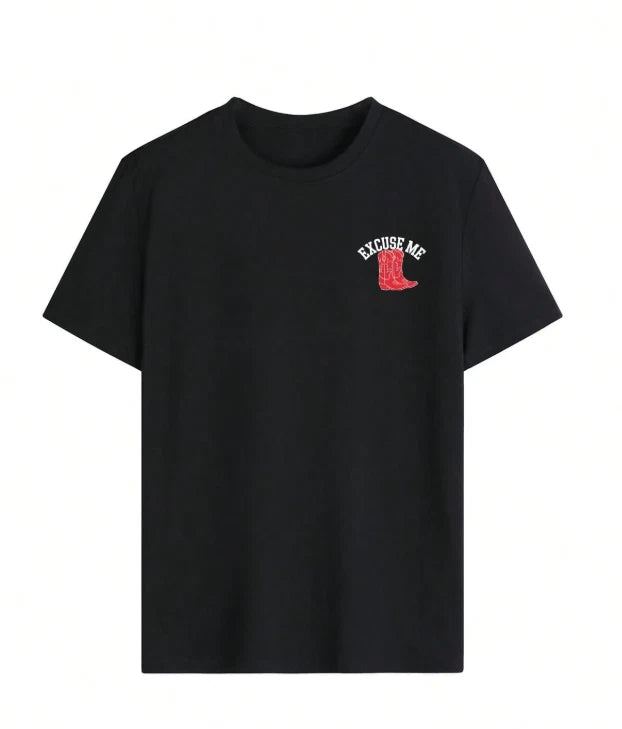 Excuse Me Cowboy Boots Graphic Tee — Western Country Music T-Shirt