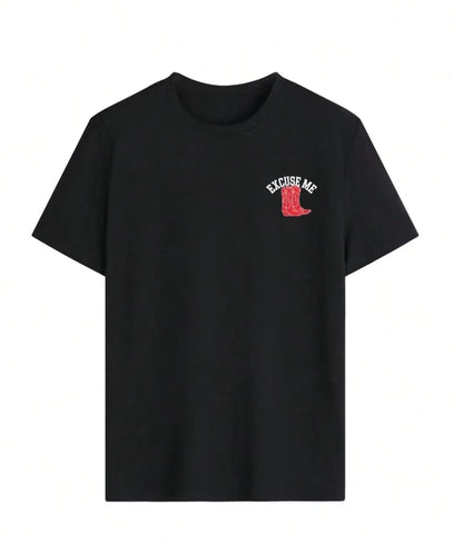 Excuse Me Cowboy Boots Graphic Tee — Western Country Music T-Shirt