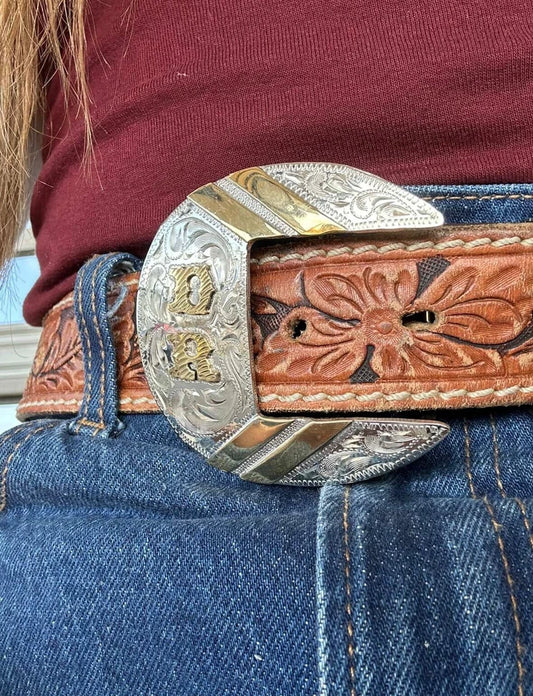 Custom Western Belt Tip Buckle – Engraved Cowboy End Piece, Choose Shape