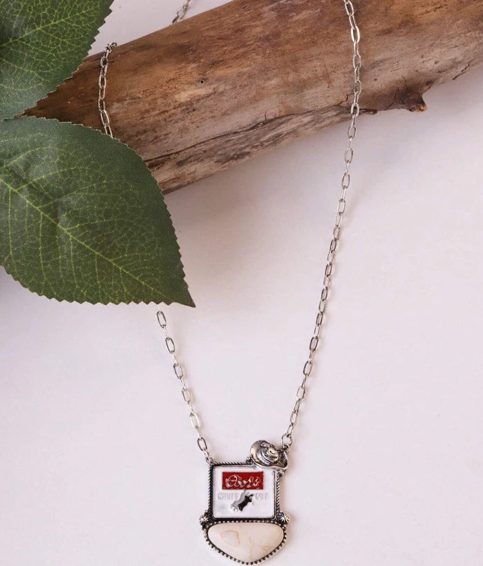 Western Turquoise Beer Logo Necklace — Coors Banquet, Coors Beer, Miller Red